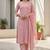 Pink khadi cotton block print readymade suits