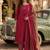 Magenta pink cotton printed readymade suits