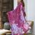 Purple rayon cotton printed readymade suits
