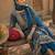 Blue cotton block print readymade suits