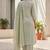 Pista green khadi cotton block print readymade suits
