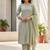 Pista green khadi cotton block print readymade suits