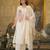 Off white cotton embroided readymade suits