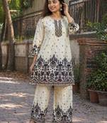 Off white malmal cotton printed co ord set