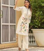 Off white cotton printed co ord set