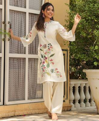 Off white cotton printed co ord set 2