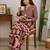 Mahroon malmal cotton printed co ord set