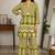 Olive green malmal cotton printed co ord set