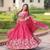 Pink Gold Crush with Sequins Zari and Codding Embroidered Work lehenga choli 