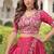 Pink Gold Crush with Sequins Zari and Codding Embroidered Work lehenga choli 
