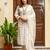 Off white cotton kurta set with green embroidery and dupatta – ethnic wear