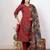 Maroon cotton kurta set with patch handwork and printed dupatta – ethnic wear