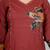 Maroon cotton kurta set with patch handwork and printed dupatta – ethnic wear