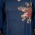 Navy blue cotton kurta set with patch handwork and printed dupatta – ethnic wear