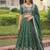 Green Vichitra Silk With Sequins Zari Thread Embroidered work lehenga choli with duppta
