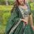 Green Vichitra Silk With Sequins Zari Thread Embroidered work lehenga choli with duppta