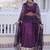 Wine Dola silk with Meena Weaving Sequins coding Embroidered lace Work lehenga choli