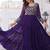 Purple Designer Readymade Long Kurti With Embroidery Zari Sequins Work