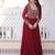 Maroon Designer Readymade Long Kurti With Embroidery Zari Sequins Work