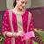 Magenta embroidered georgette semi-stitched pakistani salwar suit
