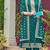 Teal embroidered georgette semi-stitched pakistani salwar suit