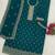 Teal embroidered georgette semi-stitched pakistani salwar suit