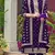 Purple embroidered georgette salwar suit