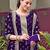 Purple embroidered georgette semi-stitched pakistani salwar suit