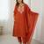Women's orange chanderi silk sequin embroidered kurta pant set with chanderi cotton dupatta