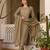Women's pista rayon sequin embroidered kurta pant set with solid chinon dupatta