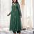 Women's green chanderi silk sequin embroidered kurta pant set with chanderi dupatta