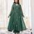 Women's green chanderi silk sequin embroidered kurta pant set with chanderi dupatta