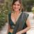 Green soft silk banarasi jacuard work designer party wear saree with unstitched blouse piece