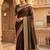 Dark Brown Color Zari Weaving Work Silk Saree