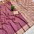Light Magenta Color Zari Weaving Work Silk Saree