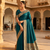 peacock Blue Color Zari Weaving Work Silk Saree