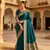 peacock Blue Color Zari Weaving Work art silk saree