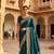peacock Blue Color Zari Weaving Work Silk Saree