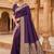 Purple Color Zari Weaving Work Silk Saree