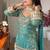 New trendy stylish real mirror work with lace border kurta set