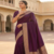 Wine Color Zari Weaving Work Silk Saree