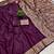 Wine Color Zari Weaving Work Silk Saree