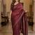 Soft Sartin Fabric Print With Real Mirror Work Saree With Blouse Set 