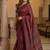 Soft Sartin Fabric Print With Real Mirror Work Saree With Blouse Set 