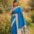 Blue Color zari weaving  Work Silk Saree