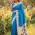 Blue Color zari weaving  Work Silk Saree