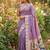 Lavender Color zari weaving  Work Silk Saree