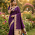 Purple Color zari weaving  Work Silk Saree
