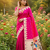 Rani Pink Color zari weaving  Work Silk Saree