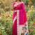 Rani Pink Color zari weaving  Work Silk Saree